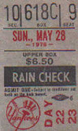 1978 Ticket Stub